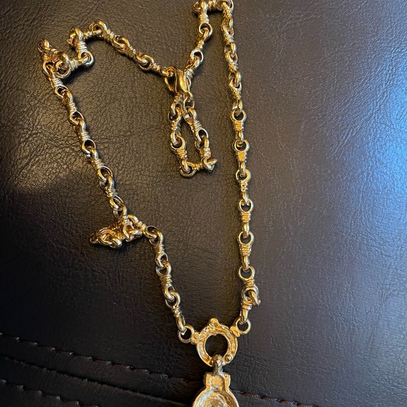 Vintage luxury crystal and gold necklace - Picture 2 of 4